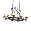 Lustre en roue de chariot à 8 lumières Pepo