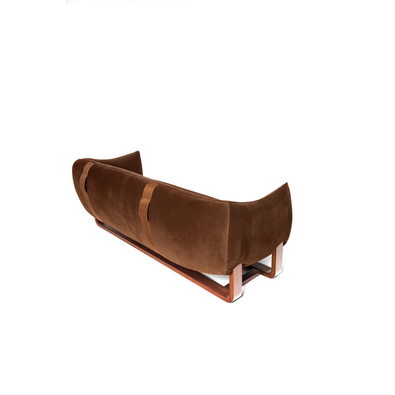Milo Velvet Sofa, Terra Cotta/Chesterfield Velvet