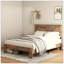 Structure de lit plateforme simple en bois, rangement sous le lit, silencieux, brun clair, sans sommier, facile à assembler