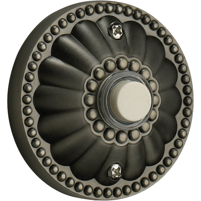 Antique Silver Push Button Doorbell