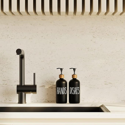 Distributeur de savon, distributeur de savon à vaisselle pour évier de cuisine. Distributeur de savon à main en verre, distributeur de savon à vaisselle Modern Farmhouse