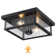 Dcaildz 2 -Light Square Shade Outdoor Flush Mount Ceiling Lights with Motion Sensor