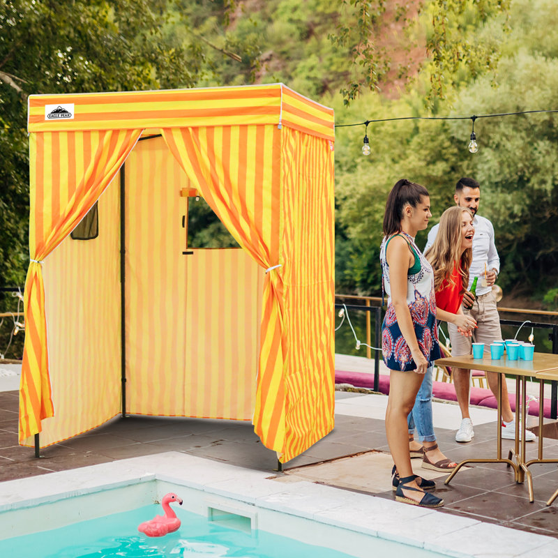 60'' W x 60'' D Steel Pop-Up Canopy Canopy, Yellow/Orange