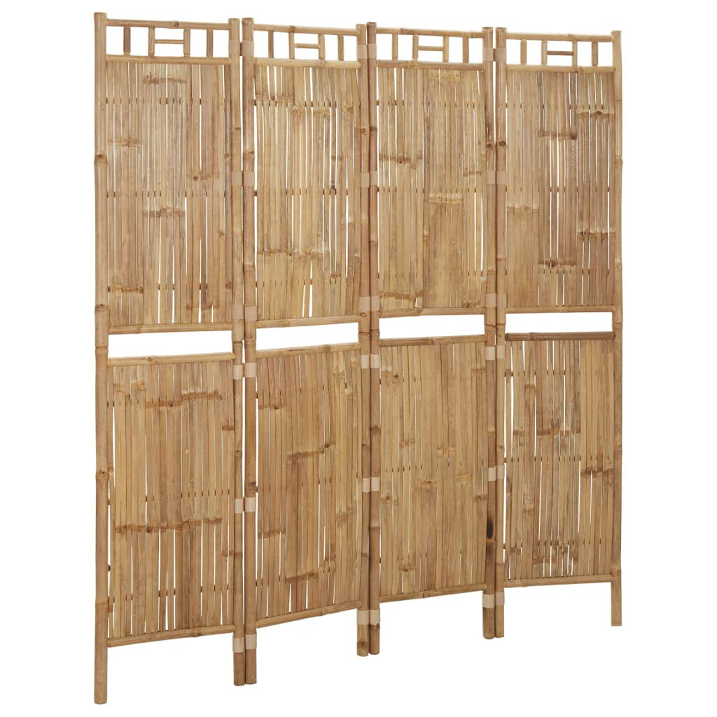 Adalen 160cm W x 180cm H 4 - Panel Solid Wood Folding Room Divider