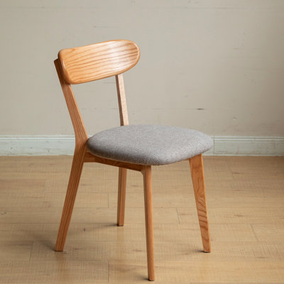 Comfortable Solid Oak Dining Chair With Rounded Edges And Weight - Bearing Stability For Home Use Grade Natural Wood Design 47.5 * 55.5 78Cm Easy To Clean Install Room Lounge Reception Area