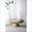 Table basse ovale crème moderne pour le salon, surface décorative polyvalente, surface spacieuse