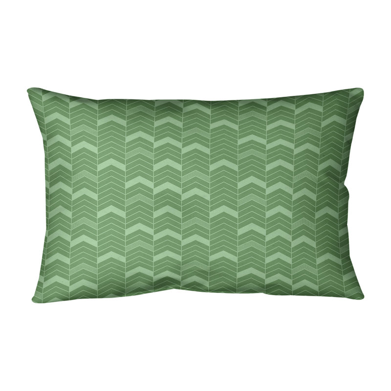 Coussin Rhonda, H 14 po x l 20 po, Pas de bourre, Vert