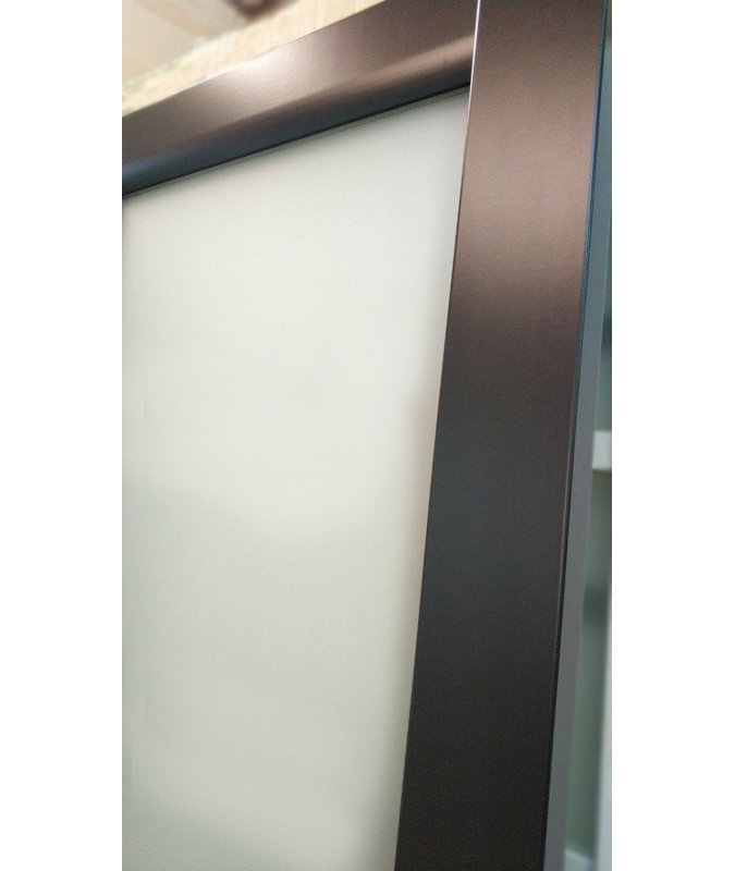 Portes françaises doubles solides | Verre givré Planum 2132 | Garnitures de cadre en bois massif | Portes robustes de chambre à coucher pour garde-robe