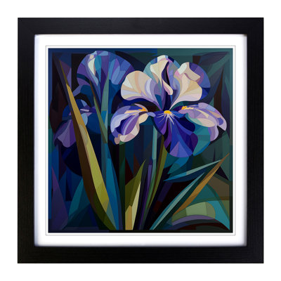 Iris Flower Constructivism - Framed Print