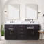 Ensemble de meuble-lavabo double avec robinet et miroirs