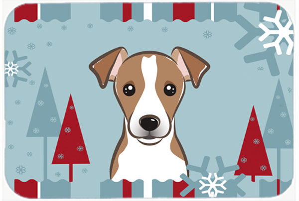 Tatig Jack Russell Terrier Glass Cutting Board, Brown