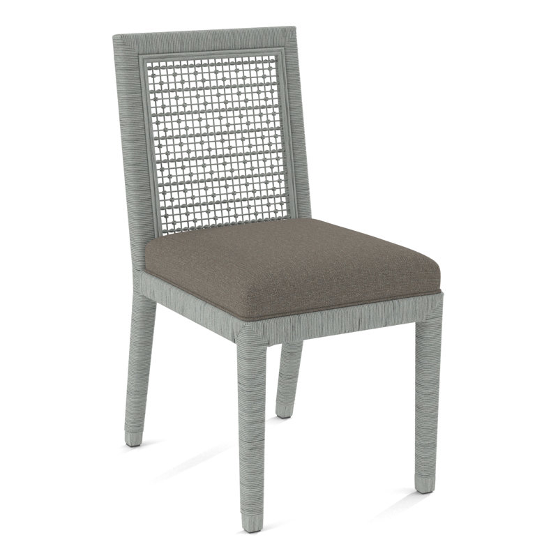 Pine Isle Side Chair, Honey, Beige Performance Fabric; 0851-73