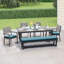 Abby 78.74'' Rectangular 6 - Person Outdoor Dining Set with Cushions-1463085681
