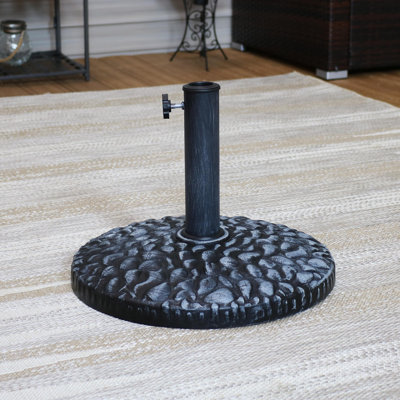 Base de parasol de marché grise ronde en résine 23 lb