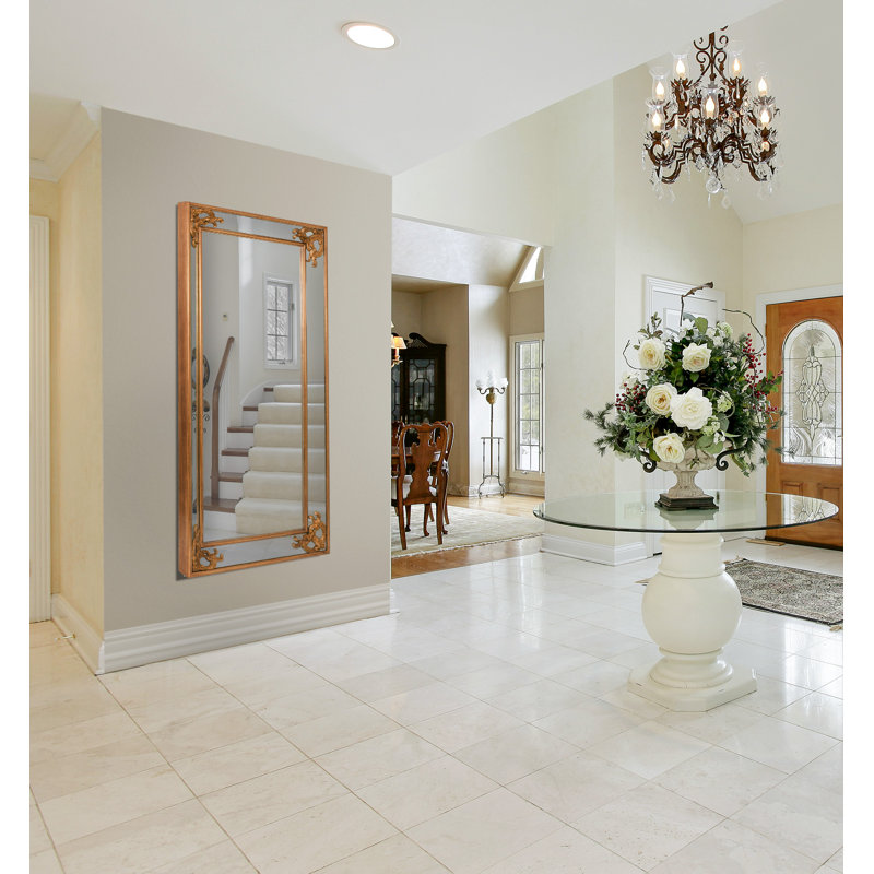 Monte Carlo Gold Rectangular Wood Vertical Mirror