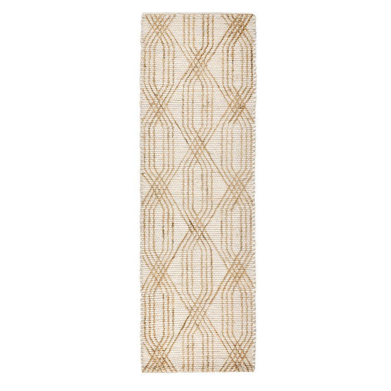 Tustin Abstract Area Rug in Ivory, Runner 2'6" x 8'