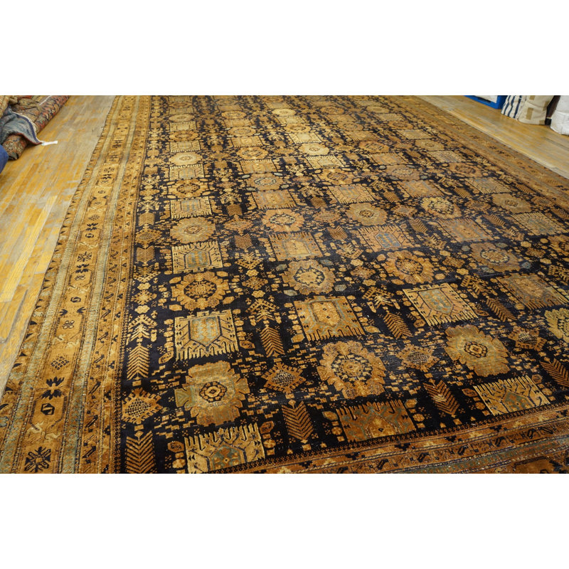 Late 19th century Tribal Geometric Design Antique Oversized Indian Agra Rug