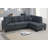 Modern Style 2Pc Sectional Set Nailhead Trim Two Matching Accent Pillows Plastic Legs Left Arm 3 Seat Sofa