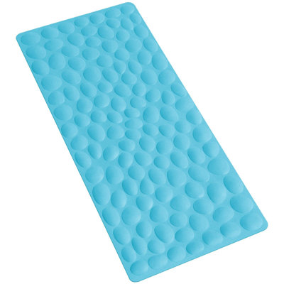 Non-Slip Bathtub Mat Soft Rubber Bathroom Bathmat With Strong Suction Cups (Beige)