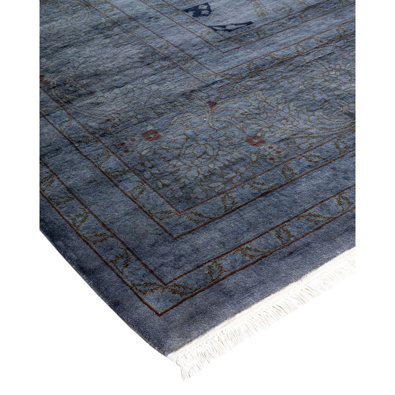 Contacto One-of-a-Kind 10' 4" X 13' 8" New Age Wool Area Rug Gray