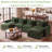 Adonia 154" Oversized U Shaped Sectional Sofa, Comfy Cloud Couch Deep Sectional Sofa With Ottomans For Living Room-1791938361