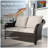 Polyethylene (PE) Wicker Outdoor Patio Loveseat-396752078