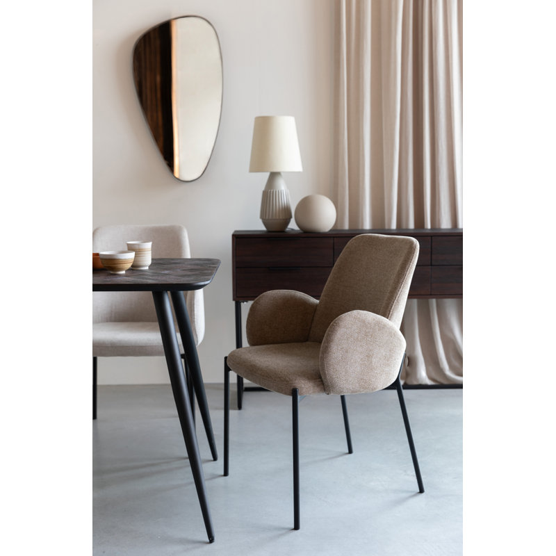Tjarda Upholstered Arm Chair, Old Pink