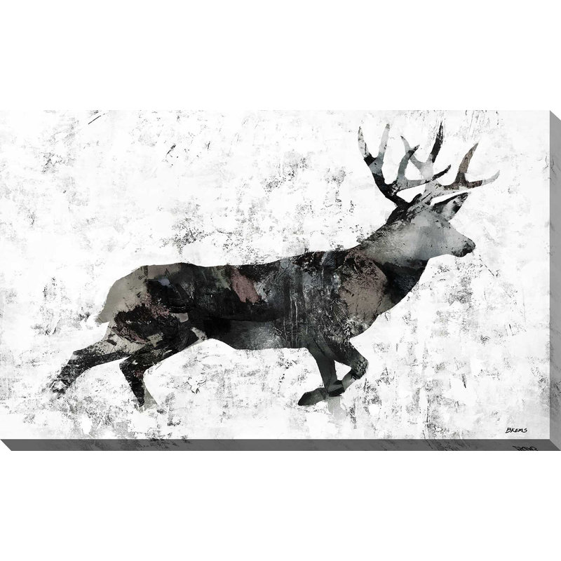 " Deer " by Scott Brems, Wrapped Canvas, 24" H x 40" W x 1.5" D