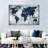 Deep Blue World Map Canvas Print-92497065