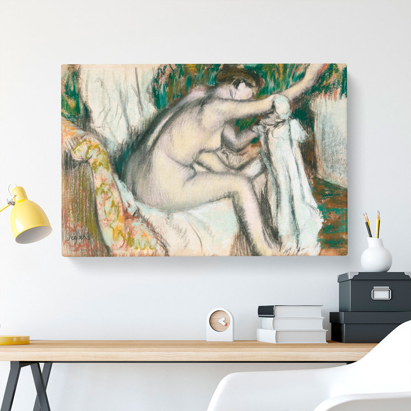 Nude Woman Vol.1 by Edgar Degas - Wrapped Canvas Painting, 35cm H x 50cm W x 3cm D