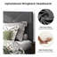 Structure de lit grand électrique avec tête de lit en lin et structure silencieuse, espace de rangement sous le sommier, sans sommier, 485 lb, tête de lit gris anthracite gris anthracite-1108451279