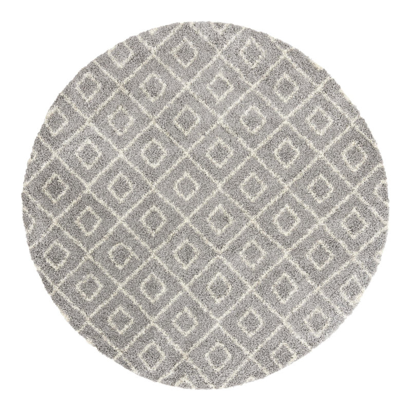 Azbill Geometric Indoor Rug, Round 10'