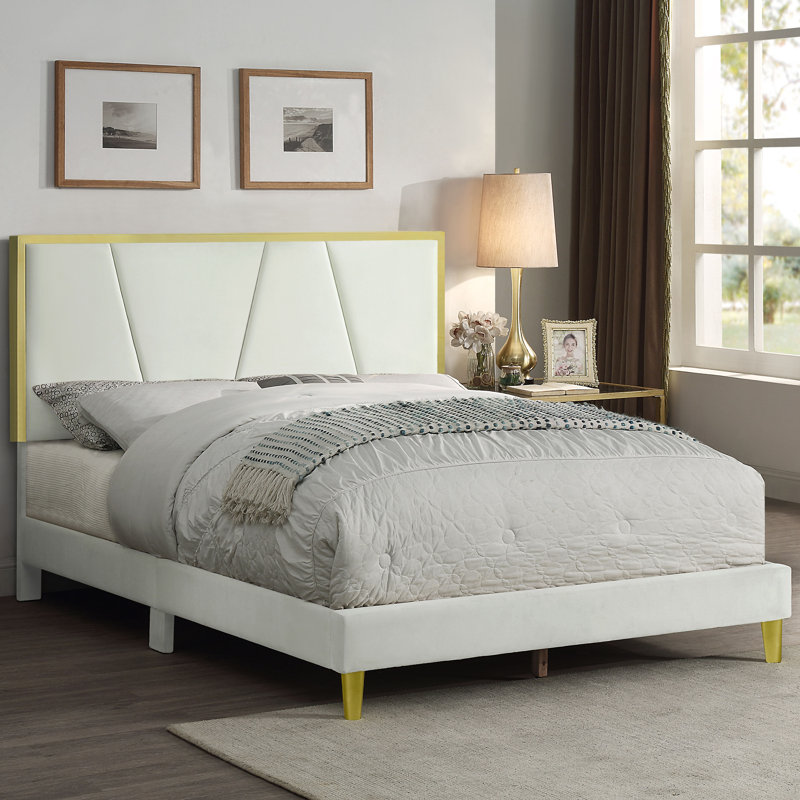 Lit plateforme tapissier Koshalya, Double
