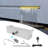 Stainless Steel Waterfall Pool Fountain Wide Weir Waterfall Spillway with Multicolor LED Light Garden Pond Water Feature for Outdoor