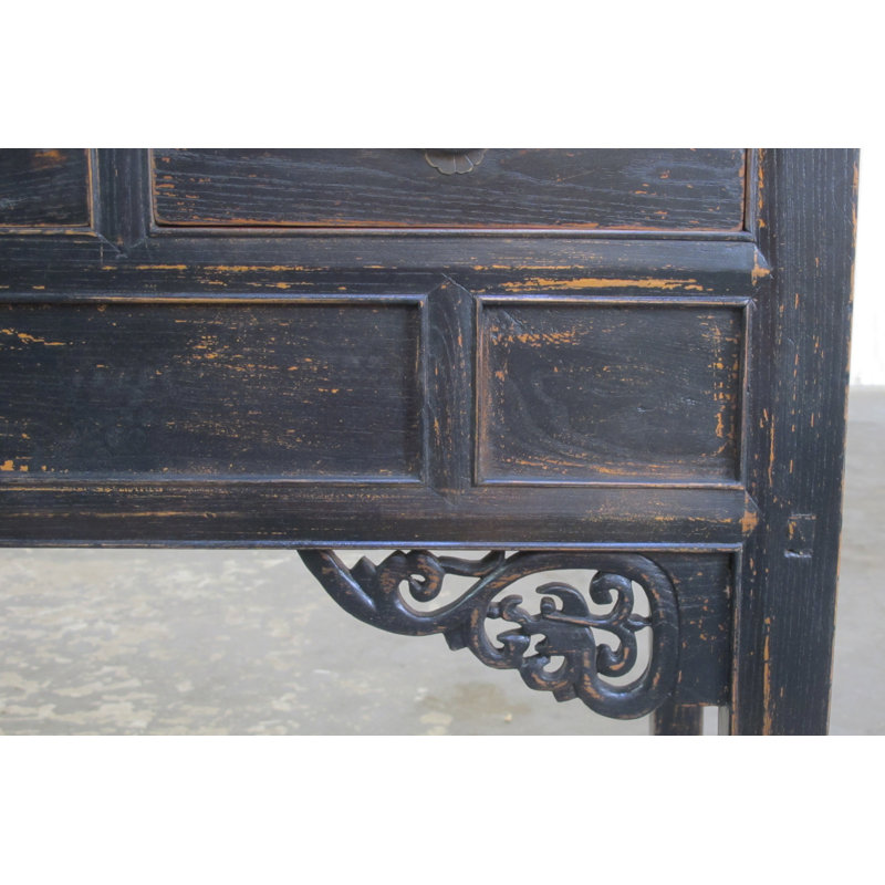 Antique Chinese 40" Three-Drawer Console Table