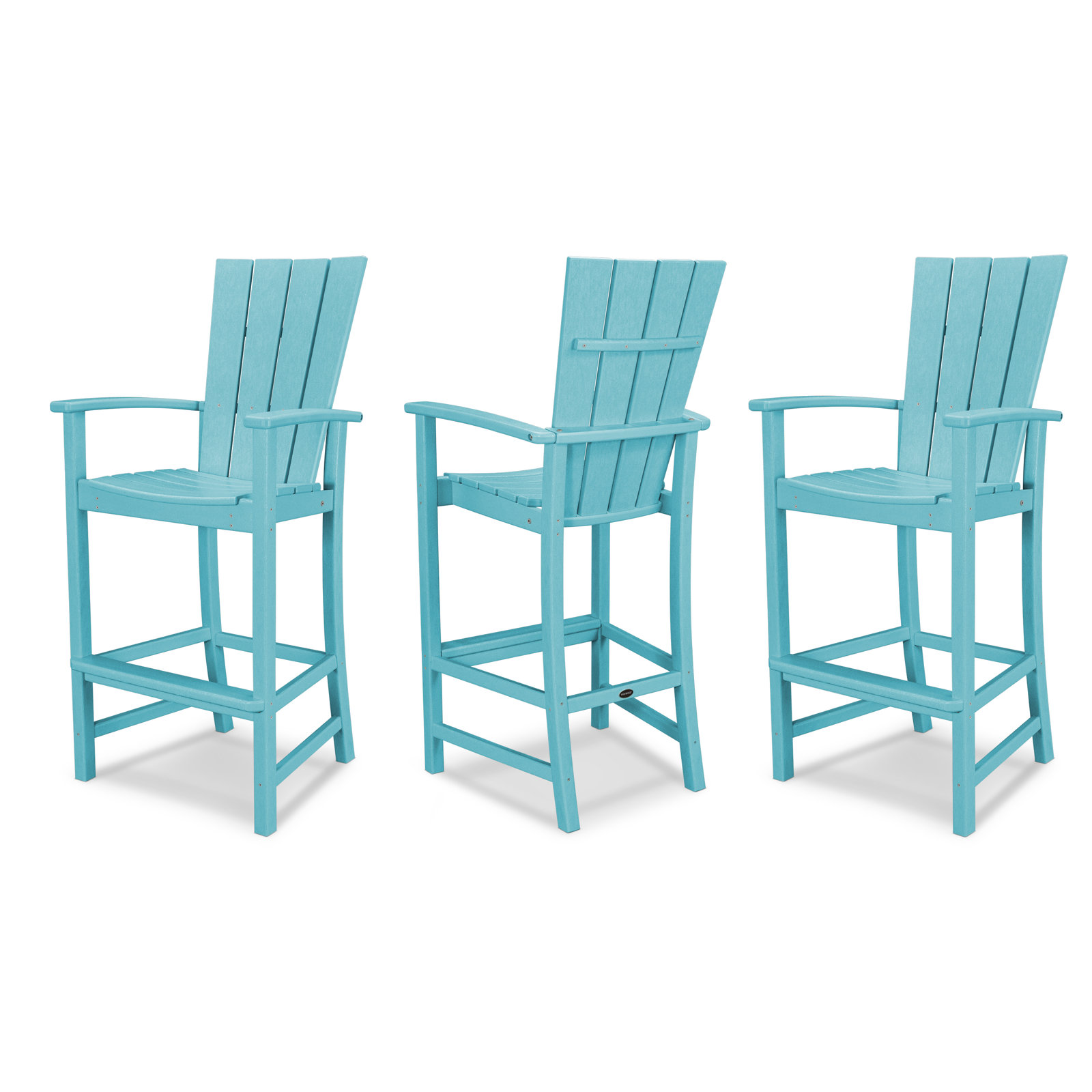 POLYWOOD® Quattro Patio Bar Stool, Aruba