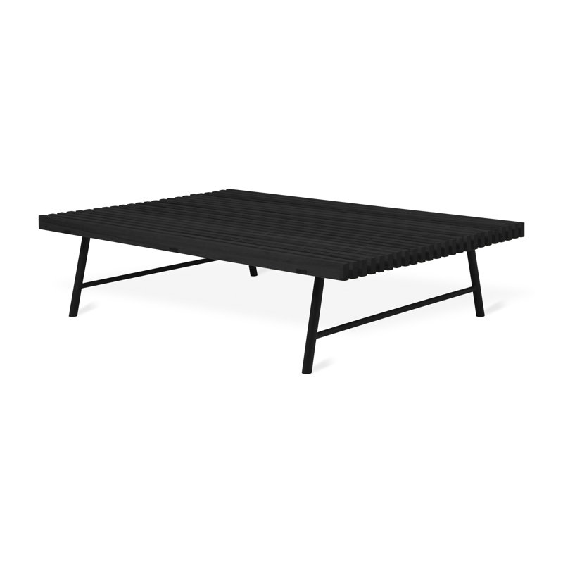 Table basse Transit, Bois de frêne noir