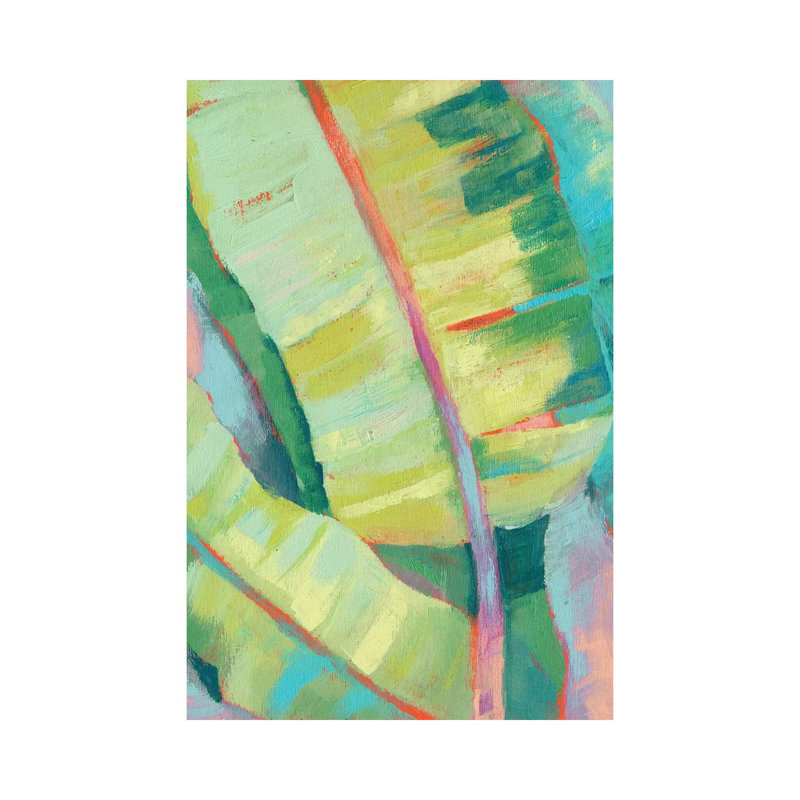 Reproduction d’art « vibrant Palm feuilles I » par Jennifer Goldberger, Toile tendue, H 40 po x l 26 po x P 1,5 po