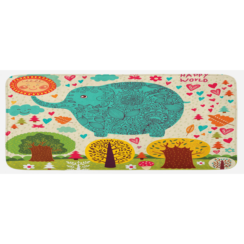 Tapis de cuisine éléphant