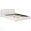 Lit plateforme tapissier avec tête de lit amovible, tissu Boucle pour un confort ultime et un design moderne