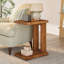 Solid Wood Pedestal End Table