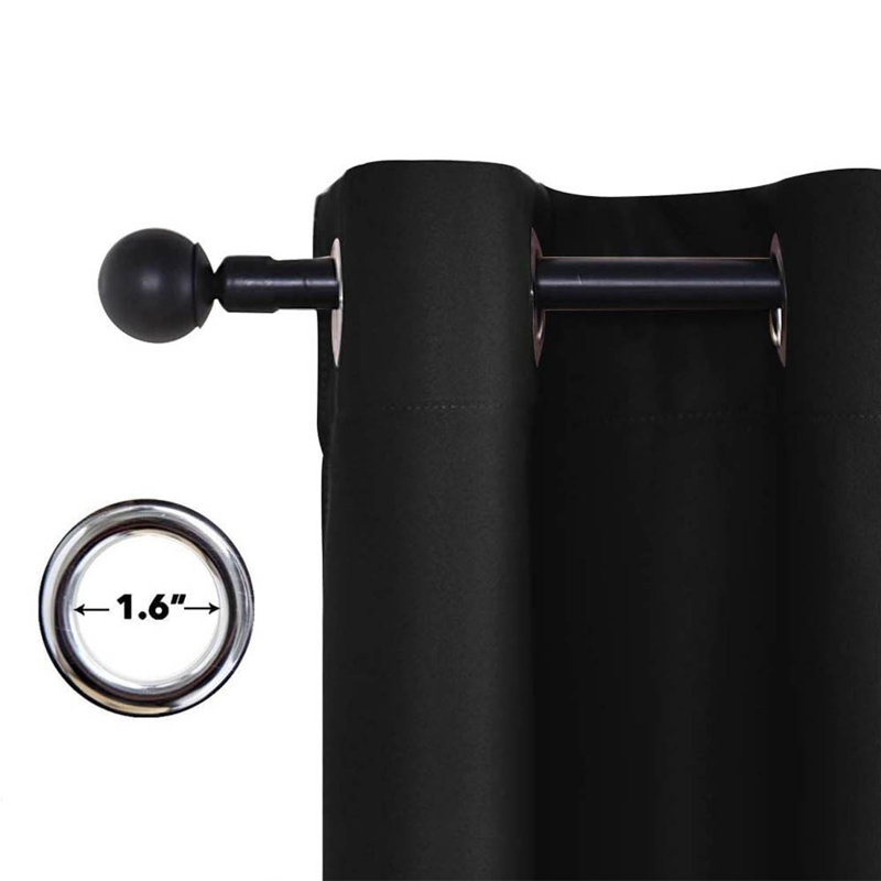 Blackout Curtain Pair, Black