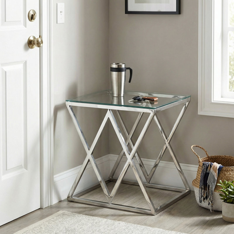 Lorden Glass Top End Table