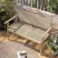 Banc en bois de teck naturel Alvontae