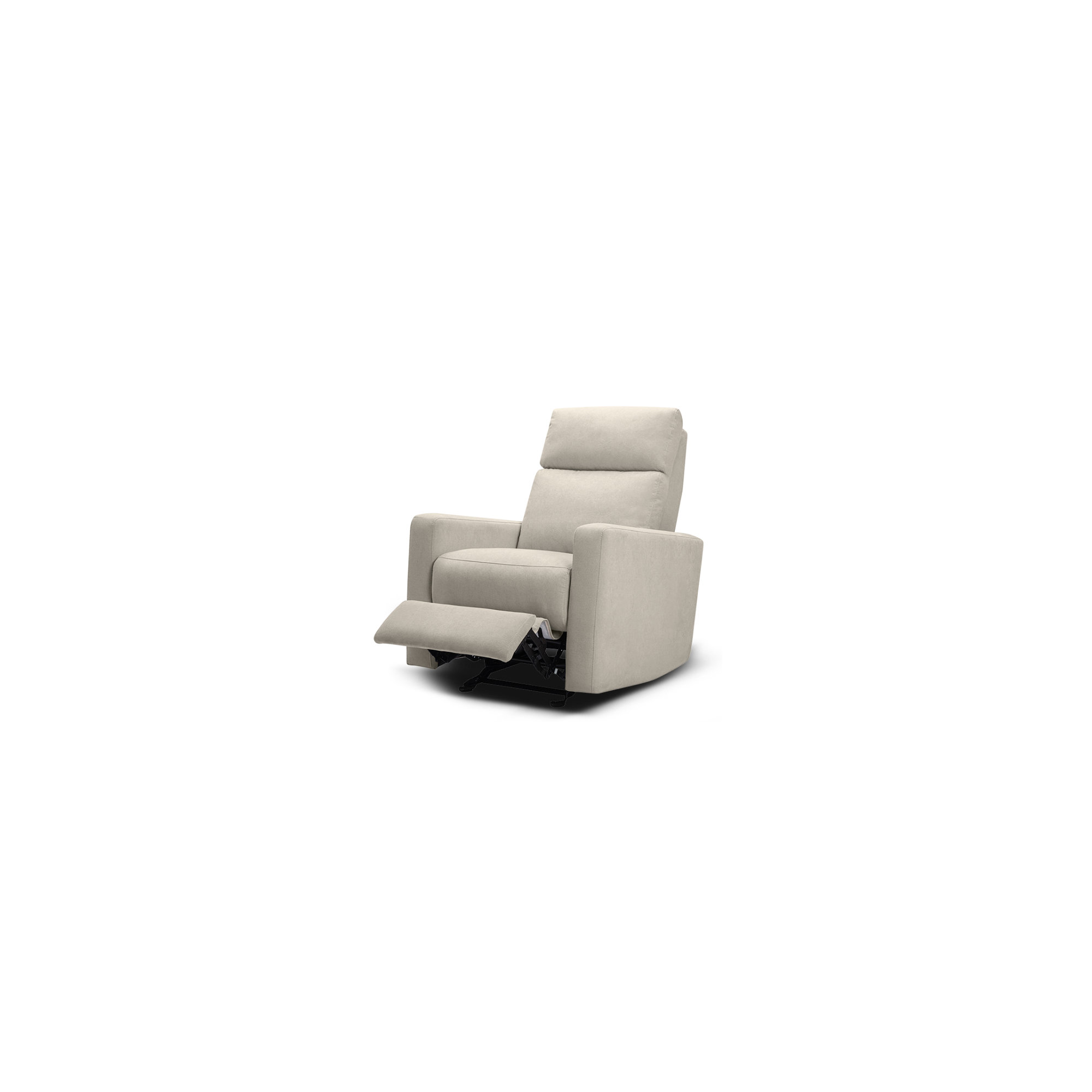 Nurture& The Manual Premium Modern Recliner Nursery Glider Chair with Spill, Stain Proof Fabric, Ivory