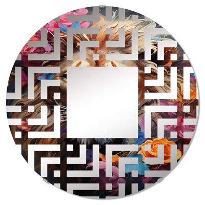 Miroir décoratif Eernal Majesty Lion Timless Gaze II - Maze-MIR115260-Rond