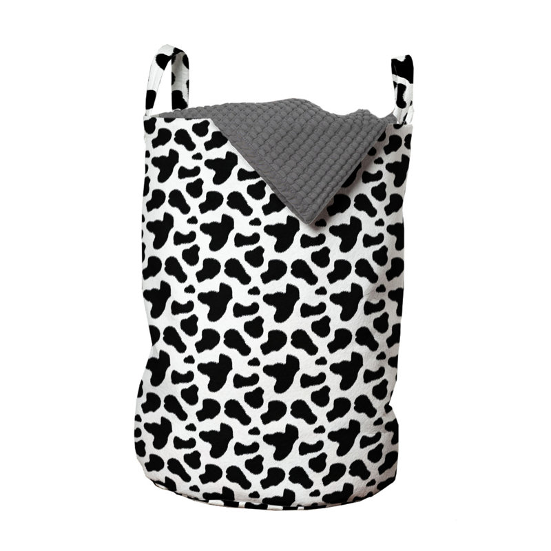 Fabric Laundry Bag with Handles, Charcoal/Gray