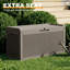 Boîte de rangement verrouillable en résine 41,94 po l 60 gallons (brun clair)-131094597
