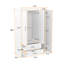 Garde-robe 2 tiroirs 3 portes blanc