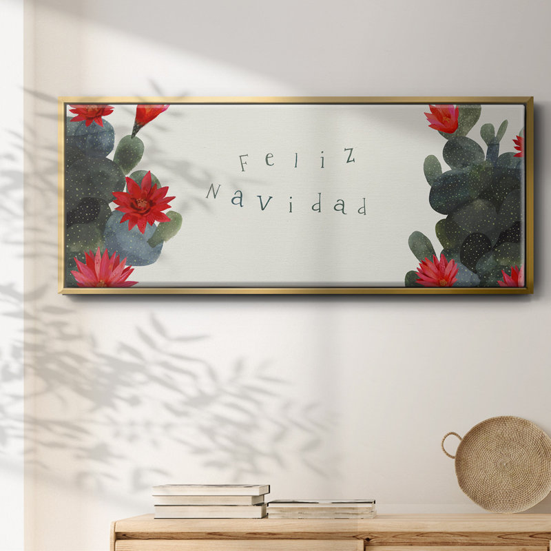 Flowering Christmas Cactus Collection D- Framed Canvas